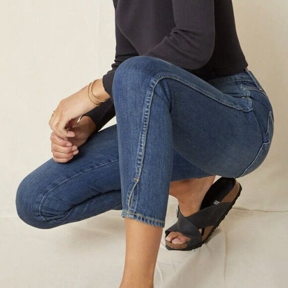 AMO Twist Mid-Rise Blue Ankle Jeans in Dark Vintage Women’s Size 32 - Picture 10 of 10